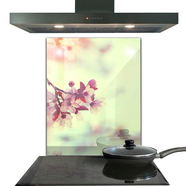 Sticlă bucătărie Arborele roz înflorit