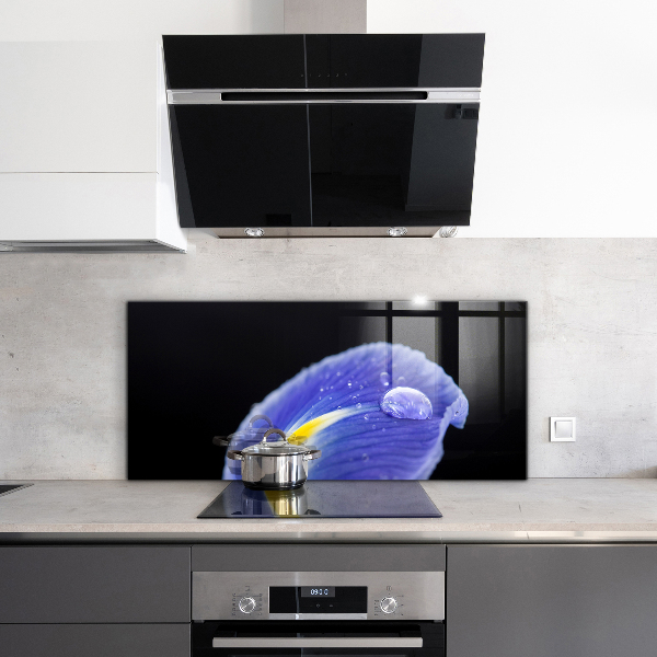 Sticlă bucătărie Floare de iris violet