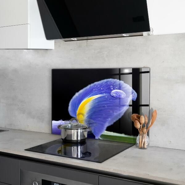 Sticlă bucătărie Floare de iris violet