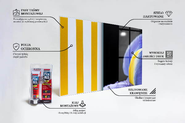 Sticlă bucătărie Floare de iris violet