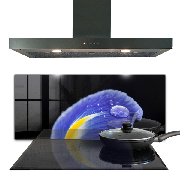 Sticlă bucătărie Floare de iris violet