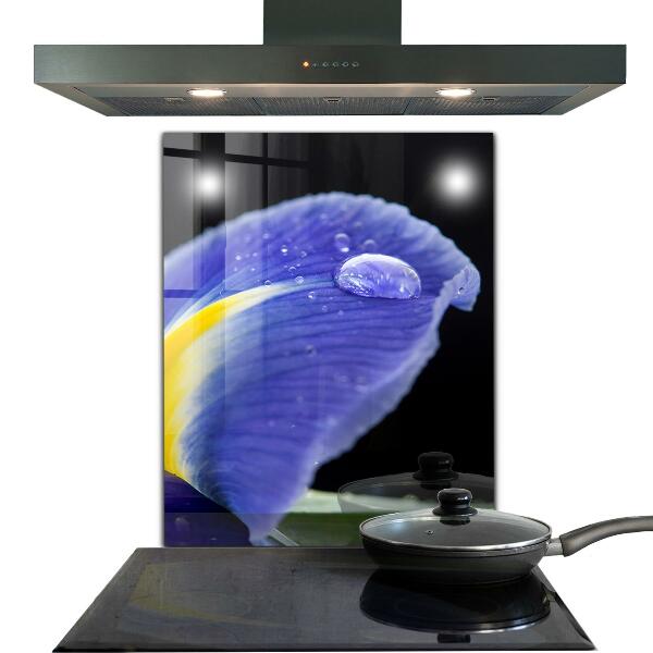 Sticlă bucătărie Floare de iris violet