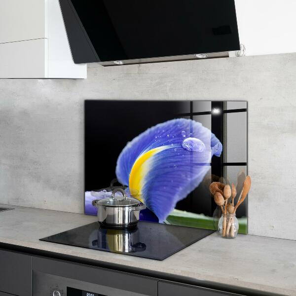 Sticlă bucătărie Floare de iris violet