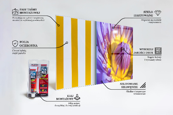 Sticlă bucătărie Detalii flori violete