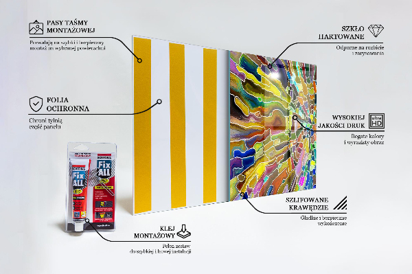 Sticlă pentru bucătărie Mozaic colorat fantezist