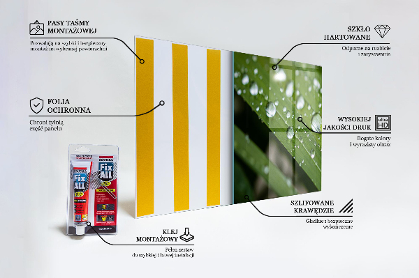 Sticlă bucătărie Picături de rouă pe iarbă