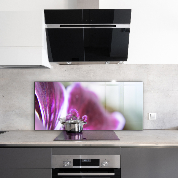 Sticlă bucătărie Floare roz detalii natura