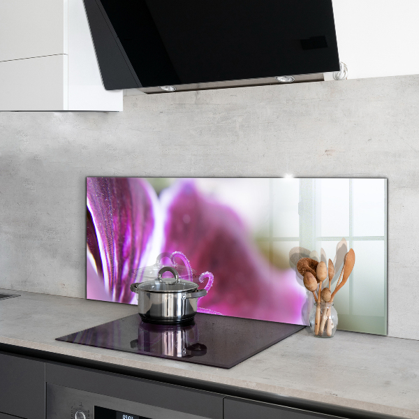 Sticlă bucătărie Floare roz detalii natura