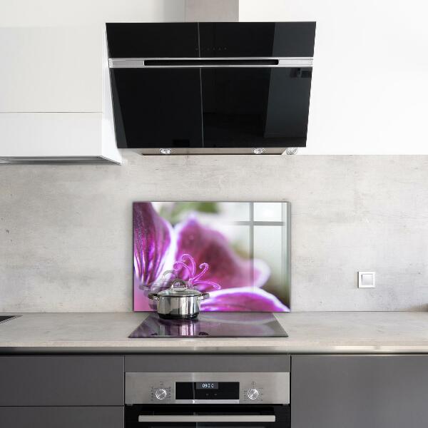 Sticlă bucătărie Floare roz detalii natura
