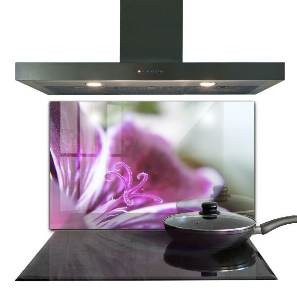 Sticlă bucătărie Floare roz detalii natura