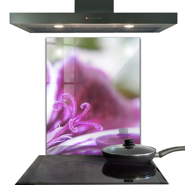 Sticlă bucătărie Floare roz detalii natura