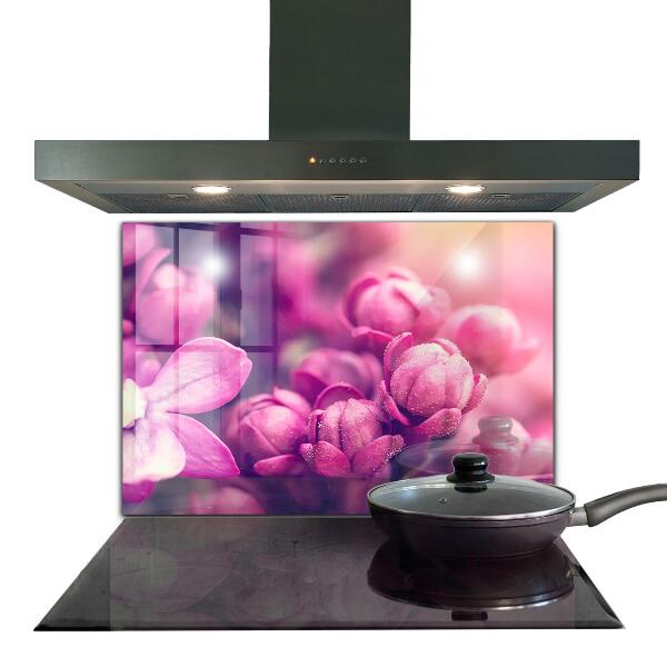 Sticlă bucătărie Crini roz frumusețe naturală