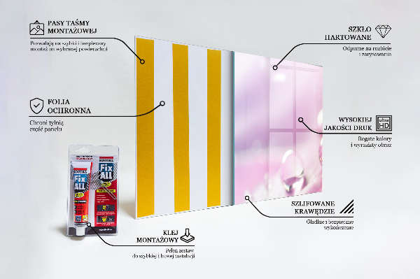 Panou perete bucătărie Picături de rouă pe o floare roz