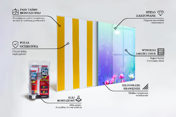 Panou perete bucătărie Lunca colorată