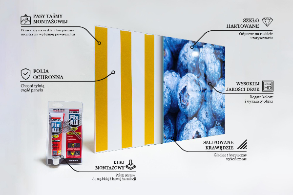 Sticlă bucătărie Afine coapte fructe de padure