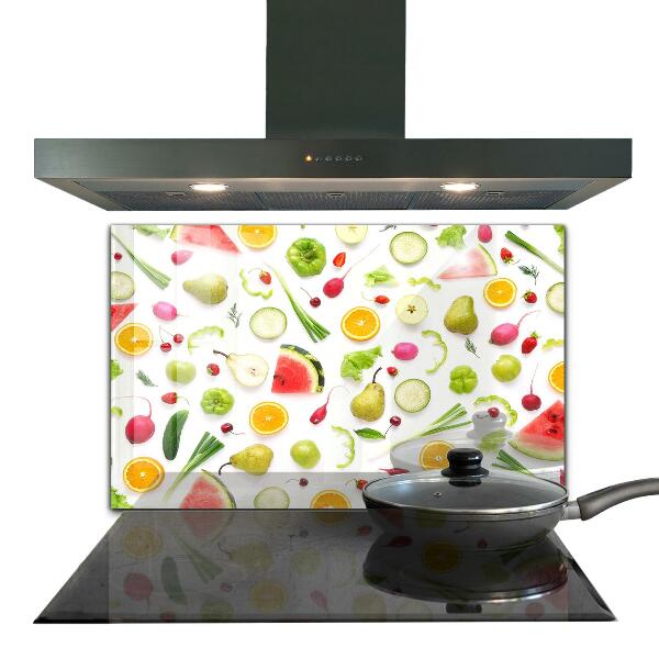 Sticlă bucătărie Compoziția fructelor sănătoase