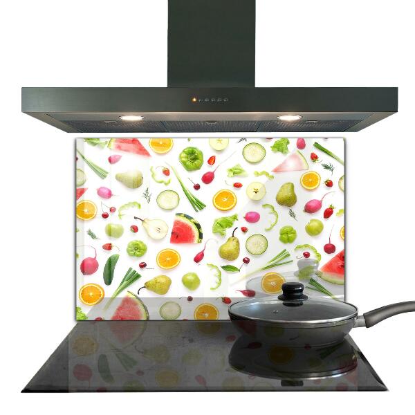 Sticlă bucătărie Compoziția fructelor sănătoase