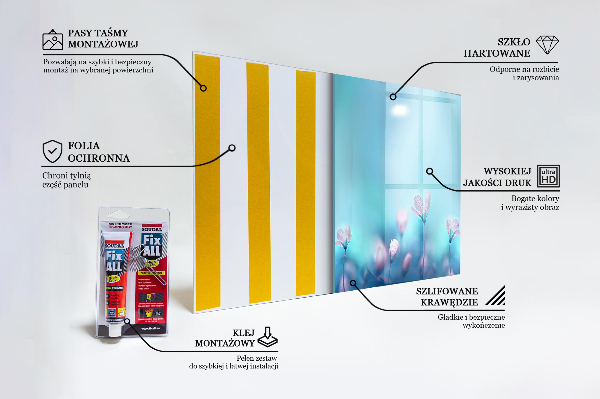 Panou sticlă bucătărie Flori în spatele ceții dimineții