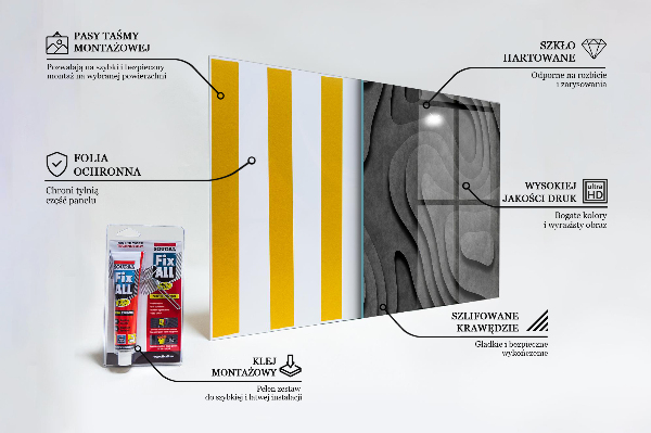 Sticlă pentru bucătărie Abstracție cu textura gri
