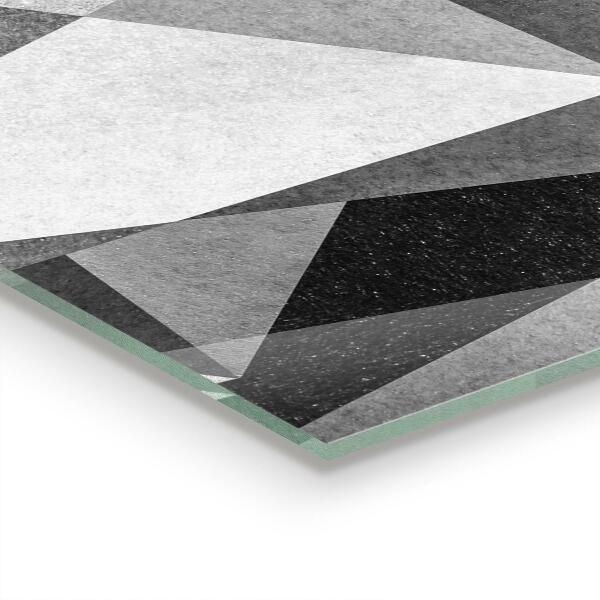 Sticlă pentru bucătărie Abstracție geometrică gri