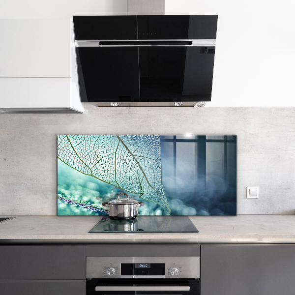 Panou sticlă bucătărie Textura delicată a frunzei