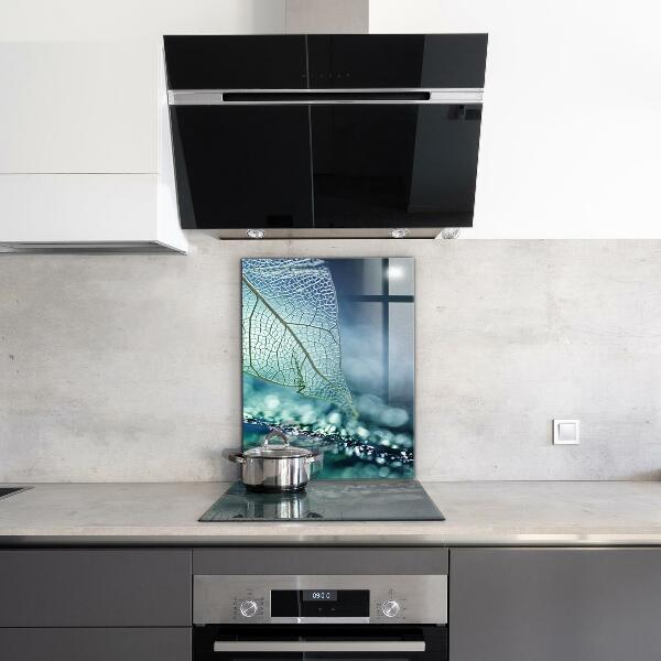 Panou sticlă bucătărie Textura delicată a frunzei