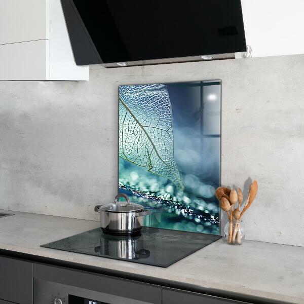 Panou sticlă bucătărie Textura delicată a frunzei