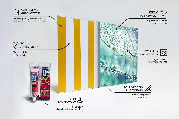 Panou sticlă bucătărie Textura delicată a frunzei