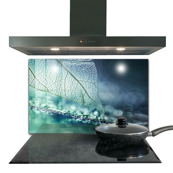 Panou sticlă bucătărie Textura delicată a frunzei