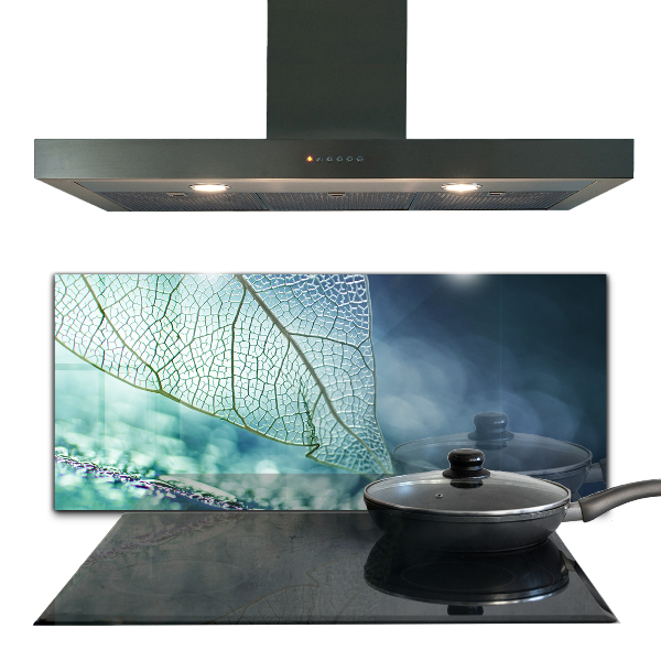 Panou sticlă bucătărie Textura delicată a frunzei