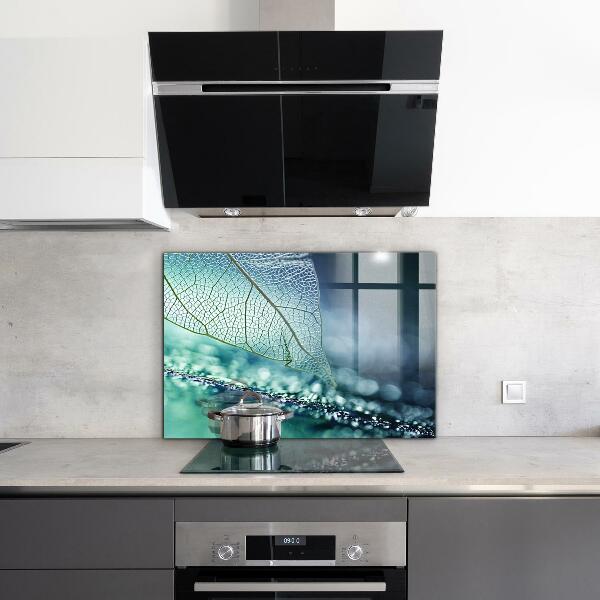 Panou sticlă bucătărie Textura delicată a frunzei