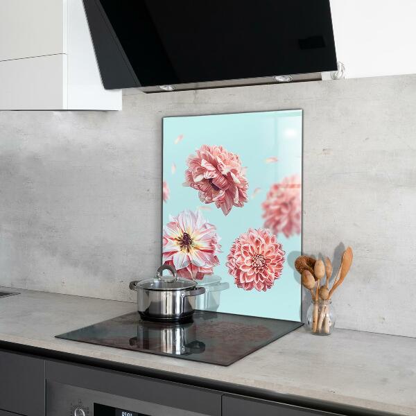 Panou sticlă bucătărie Compoziție flori în zbor