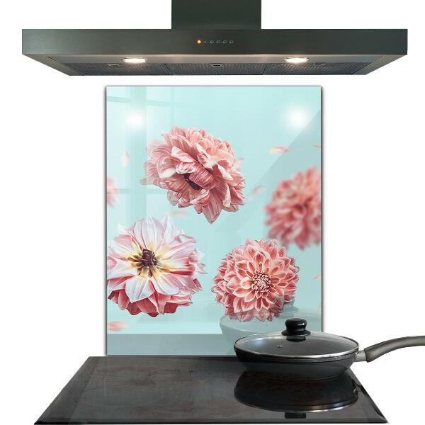 Panou sticlă bucătărie Compoziție flori în zbor