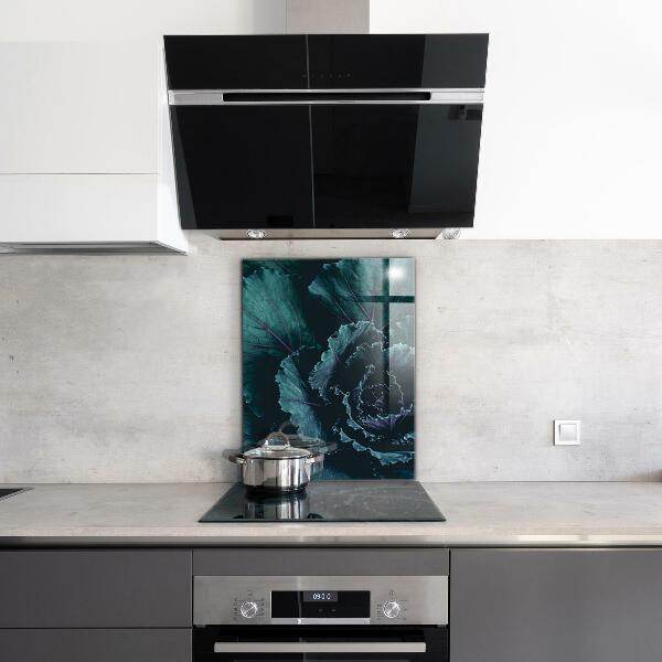 Panou sticlă bucătărie Frunze de varză verde închis