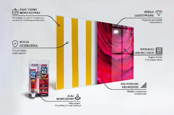 Panou sticlă bucătărie Trandafir simbol al iubirii