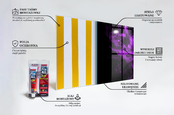 Panou sticlă bucătărie Fum abstract de trandafir violet