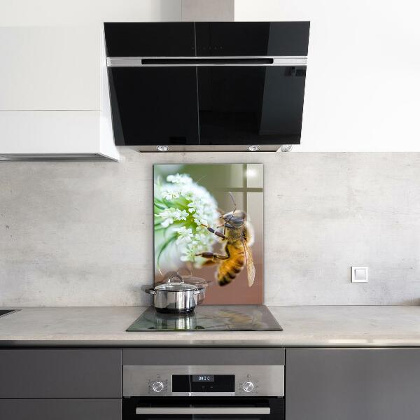 Sticlă bucătărie Albine care colectează polen