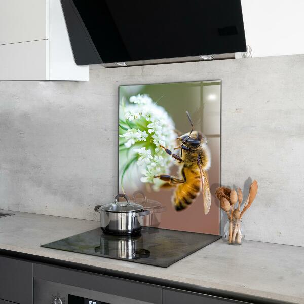 Sticlă bucătărie Albine care colectează polen