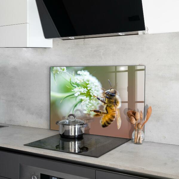 Sticlă bucătărie Albine care colectează polen