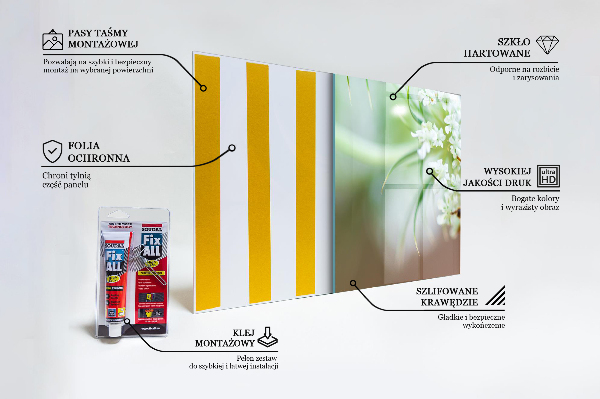 Sticlă bucătărie Albine care colectează polen