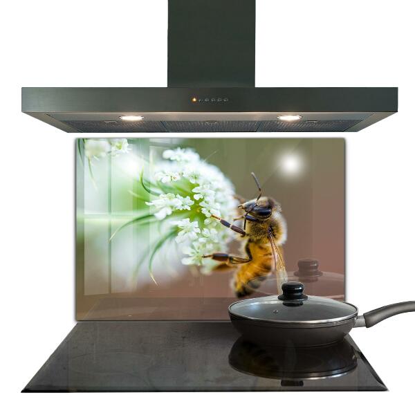 Sticlă bucătărie Albine care colectează polen