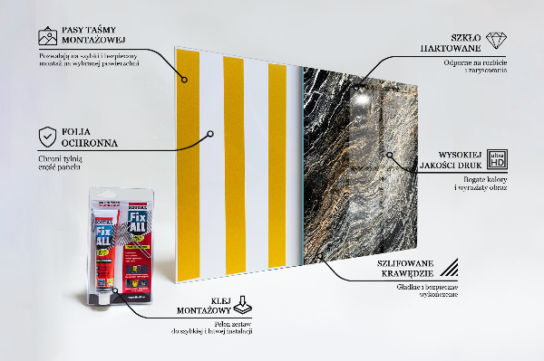 Sticlă pentru bucătărie Textura de marmură de granit