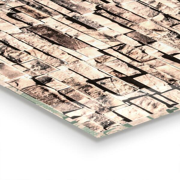 Sticlă pentru bucătărie Caramida din piatra naturala