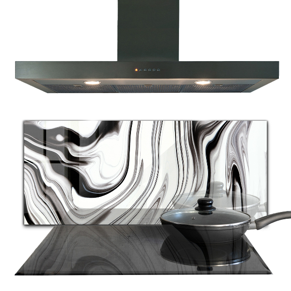 Sticlă bucătărie Acuarelă alb-negru