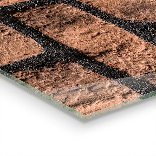 Sticlă pentru bucătărie Zid de cărămidă naturală