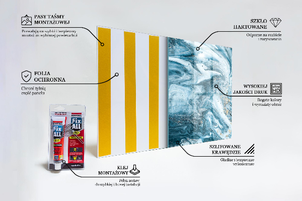 Sticlă bucătărie Marmură agat abstract