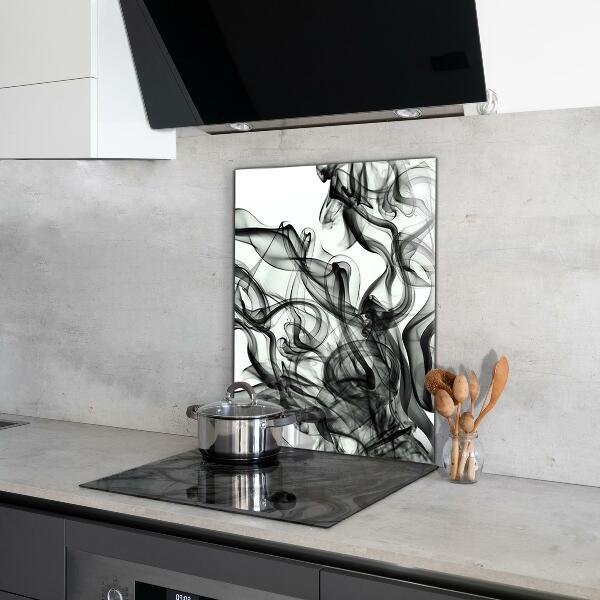 Sticlă bucătărie Panglici de abstracție a fumului