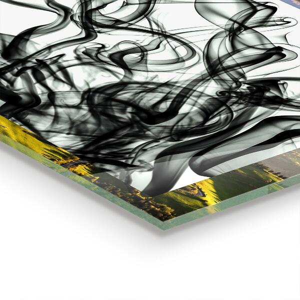 Sticlă bucătărie Panglici de abstracție a fumului