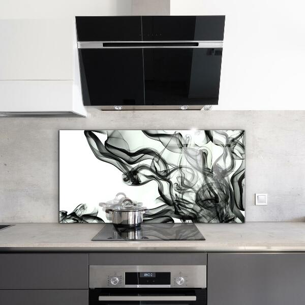 Sticlă bucătărie Panglici de abstracție a fumului