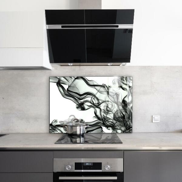 Sticlă bucătărie Panglici de abstracție a fumului